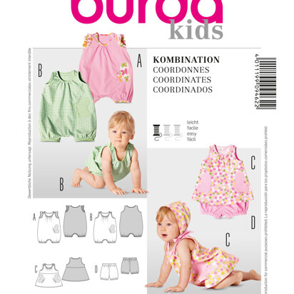 Burda Style B9462 Baby Coordinates Sewing Pattern