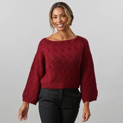 1265 - Snapdragon  -  Jumper Knitting Pattern for Women in Valley Yarns Hampden by Valley Yarns