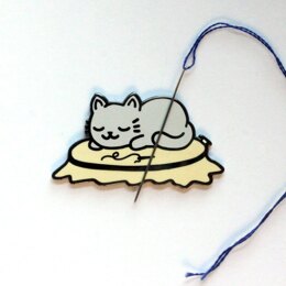 The Snarky Crafter Sleepy Kitty On Embroidery Hoop