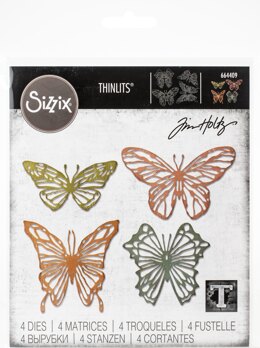Sizzix Thinlits Dies By Tim Holtz - Scribbly Butterfly