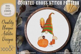 Thanksgiving Pumpkin Feather Gnome