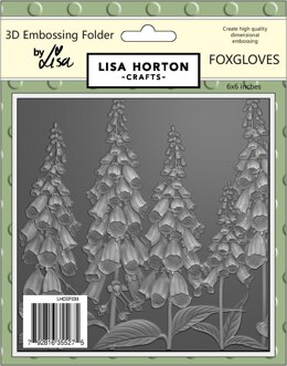 Lisa Horton Foxgloves 6x6 Embossing Folder