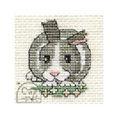 Mouseloft Stitchlets - Daisy Rabbit Cross Stitch Kit - 64mm
