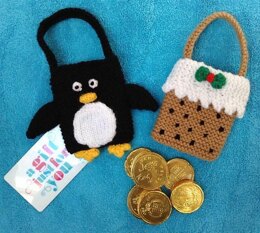 Penguin and Christmas Pudding Gift Bags