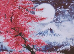 Diamond Dotz Cherry Blossom Mountain Diamond Painting Kit