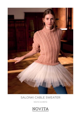 Salonki Cable Sweater in Novita - 0070014 - Downloadable PDF