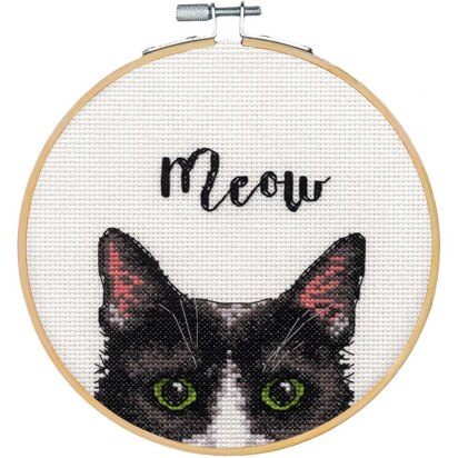 Dimensions Meow Counted Cross Stitch Kit with 6in Hoop