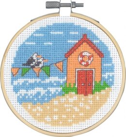 Permin Seagulls with House Cross Stitch Kit - 10cm