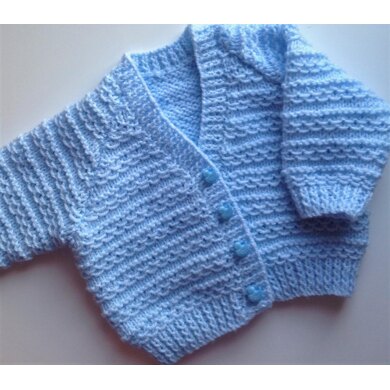 Waves of Love baby cardigan Knitting pattern by Seasonknits
