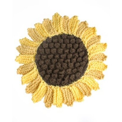 Sunflower Dishcloth in Lily Sugar 'n Cream Solids - FDLL0350 - Downloadable PDF