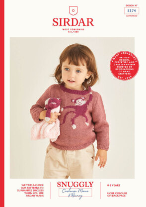 Baby's Sweater and Cuddle Blanket in Snuggly Cashmere Merino & Snuggly Bunny - 5374 - Leaflet