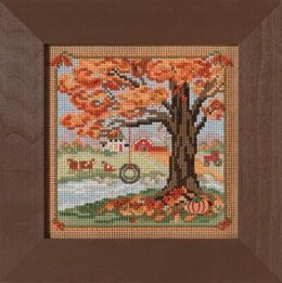 Mill Hill Autumn Swing Cross Stitch Kit - 5.25in x 5.25in (13.3 cm x 13.3 cm)