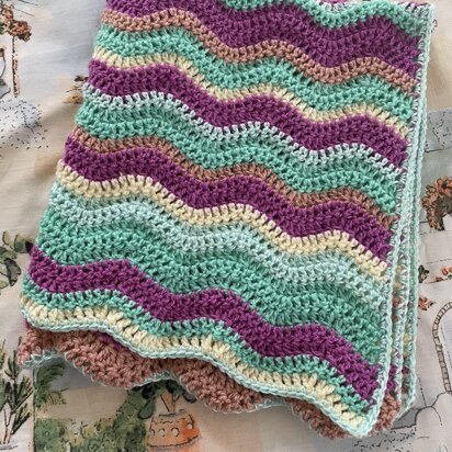 Mary Wave Baby Blanket