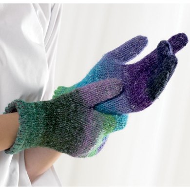 Short Gloves in Noro Silk Garden Lite