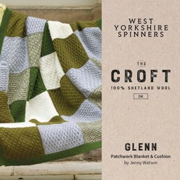 Glenn Patchwork Blanket & Cushion in West Yorkshire Spinners - DPB0249 - Downloadable PDF