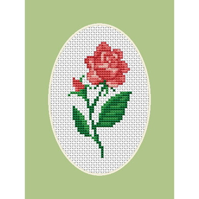Luca-S Rose Kreuzstich-Stichset „Rose“ - 5 x 9 cm