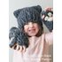 Chunky Kitty Hat and Arm Warmers (Hat006)