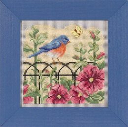 Mill Hill Spring Blue Bird Cross Stitch Kit - 5.25in x 5.25in