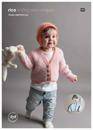 Cardigan and Hats in Rico Creative Soft Wool Aran - 658 - Downloadable PDF