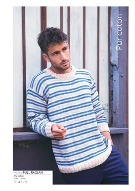 Round Neck Sweater in Bergere de France Pur Coton - M1342 - Downloadable PDF