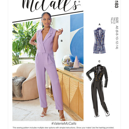 McCall's Misses' Jumpsuits M8183 - Sewing Pattern