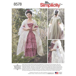 Simplicity 8578 Women's 18th Century Gown - Sewing Pattern