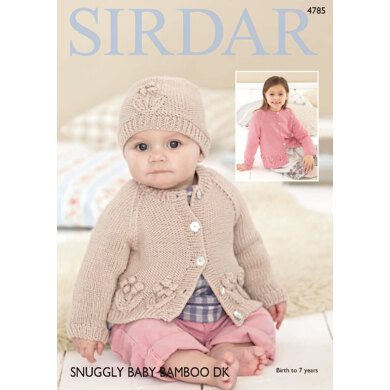 Cardigans and Hat in Sirdar Snuggly Baby Bamboo DK - 4785 - Downloadable PDF