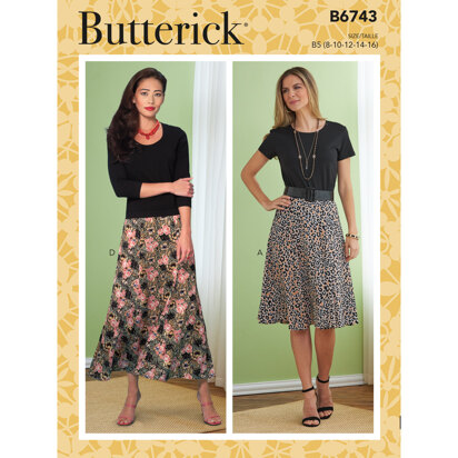 Butterick Lamellenröcke für Damen und kleine Damen B6743 - Schnittmuster
