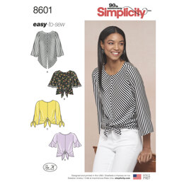 Simplicity 8601 Women's Pullover Tops - Sewing Pattern