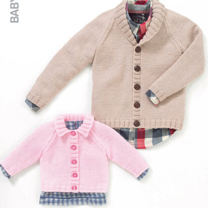 Boy’s and Girl’s Cardigans in Hayfield Baby Aran - 4499 - Downloadable PDF