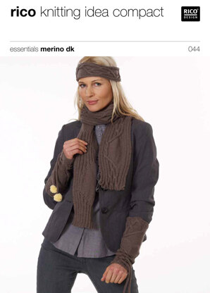 Cuffs, Headband and Scarf in Rico Essentials Merino DK - 044