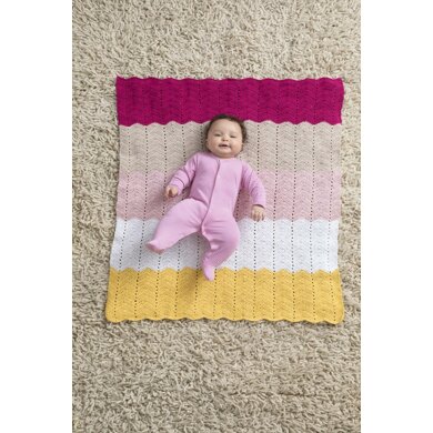 Happy Baby Ripple Afghan in Lion Brand Coboo - L80157 - Downloadable PDF