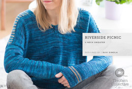 "Riverside Picnic Jumper by Suvi Simola" - Jumper Knitting Pattern For Women in The Yarn Collective
