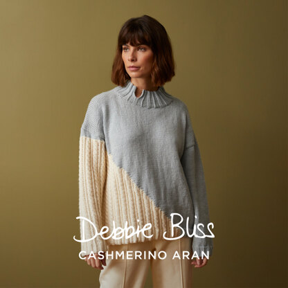 Mara - Jumper Knitting Pattern For Women in Debbie Bliss Cashmerino Aran by Debbie Bliss