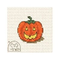 Mouseloft Make Me for Halloween - Pumpkin Cross Stitch Kit - 64mm