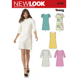 New Look Misses' Dress 6145 - Paper Pattern, Size A (8-10-12-14-16-18)