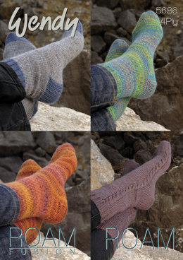 Socks in Wendy Roam and Roam Fusion 4 Ply - 5686