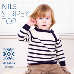 "Nils Stripey Top" - Top Knitting Pattern For Boys in MillaMia Naturally Soft Merino