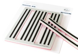 Pinkfresh Studio Cling Rubber Background Stamp Set A2 - Pop-Out Straight Stripes