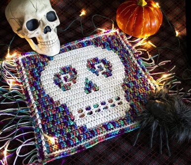 Halloween Mosaic Square - Scary Skull