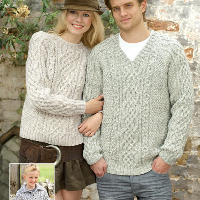 Sweaters in Hayfield Bonus Aran with Wool