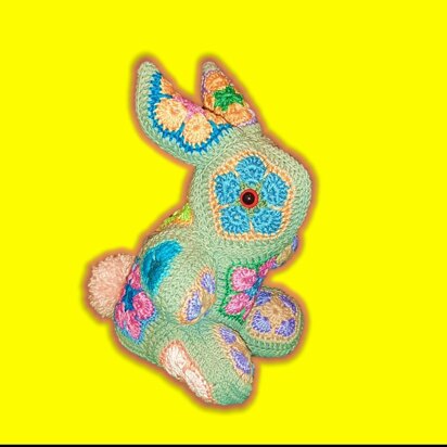 African Flowers  Hanry the Bunny crochetpattern PDF