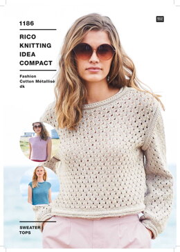 Top & Sweater in Rico Fashion Cotton Metallise DK - 1186 - Downloadable PDF