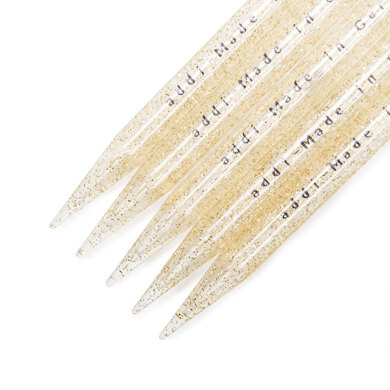 Addi Gold-Glitter Double Point Needles 23cm