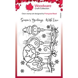 Woodware Clear Singles Frosted Baubles Stamp 4in x 6in