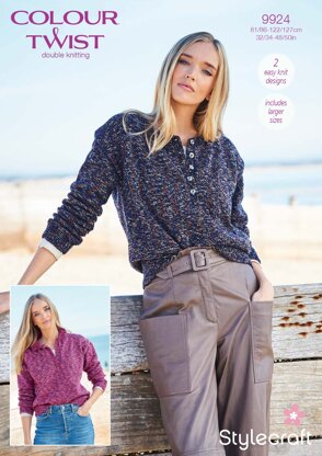 Sweaters in Stylecraft Colour Twist DK - 9924 - Downloadable PDF