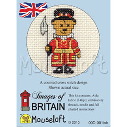 Mouseloft Beefeater Teddy Images Of Britain Kit Cross Stitch Kit - 85 x 110 x 10
