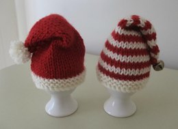 Santa and Elf Hat Egg Cosies
