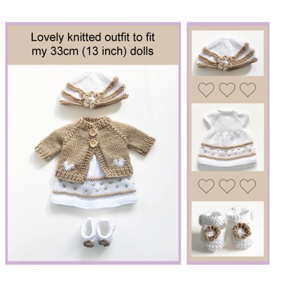 Dolls clothes knitting pattern - 19074