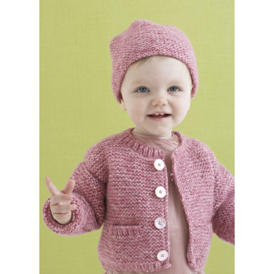 Grace Cardi and Hat in Lion Brand Jiffy - 80721AD